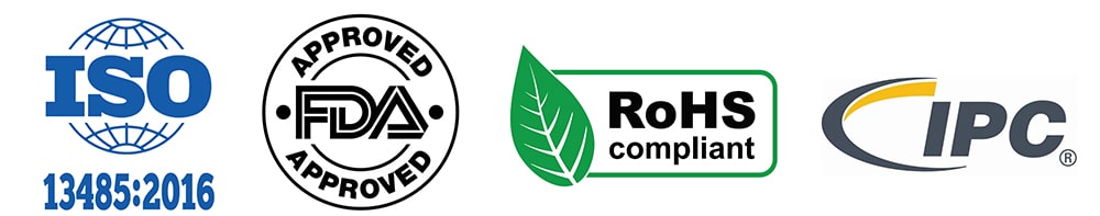 iso 13485,FDA,RoHS,IPC Standards icon