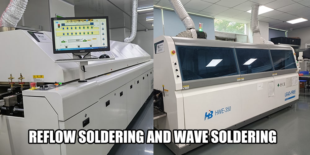 wave soldering and reflow soldering