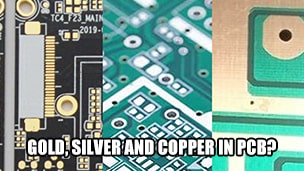 What are the functions of gold, silver and copper in PCB?