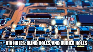 Via holes, blind holes, and buried holes of 4layer PCB