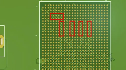 via holes on the BGA pads