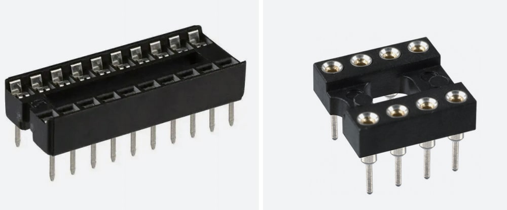 Sockets for ICs, Transistors
