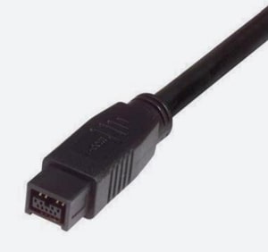 IEEE-1394b live wire cable, B-type male head (9-pin) - B-type male head