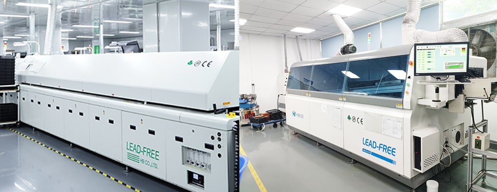 wave soldering and reflow soldering